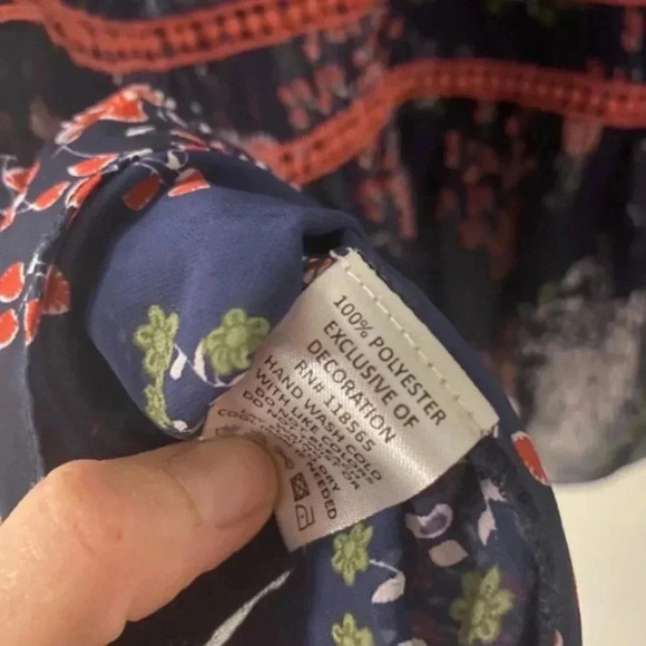 La Bellum Hillary Scott Sheer Floral Boho Blouse - Picture 7 of 7